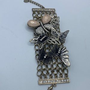 EFM Butterfly Dimensional Rhinestone Bracelet